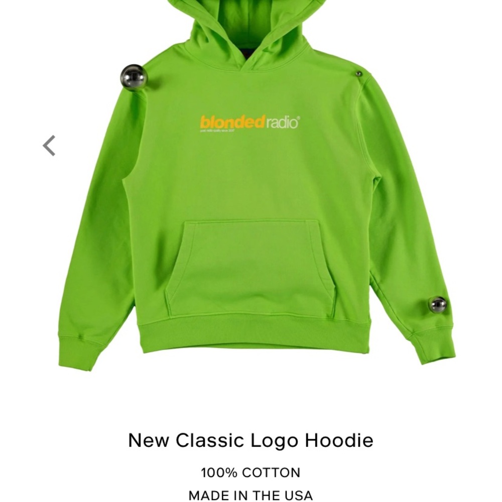 BLONDED 2023 “BLONDED radio” hoodie cobalt yellow size L